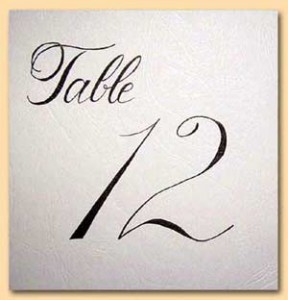 Table number card 1